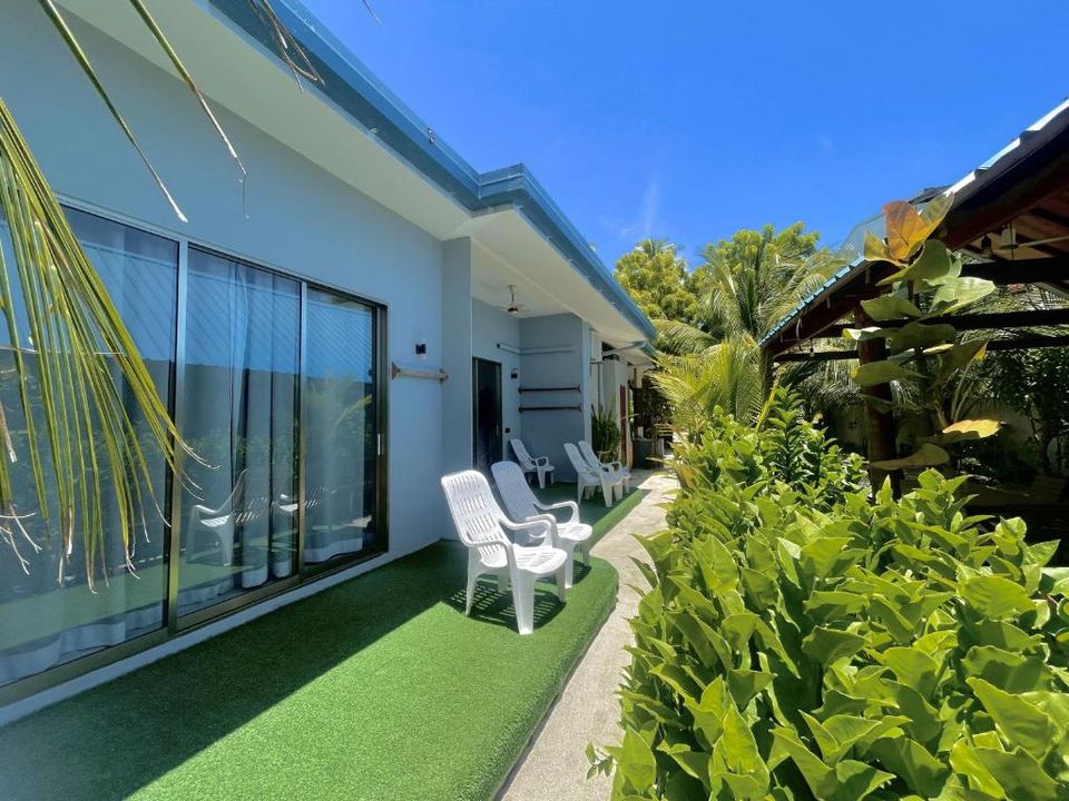 La Solara Villa building and green terrace